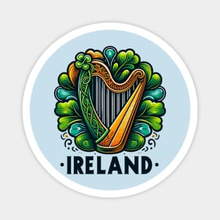 Irish Harp Magnet